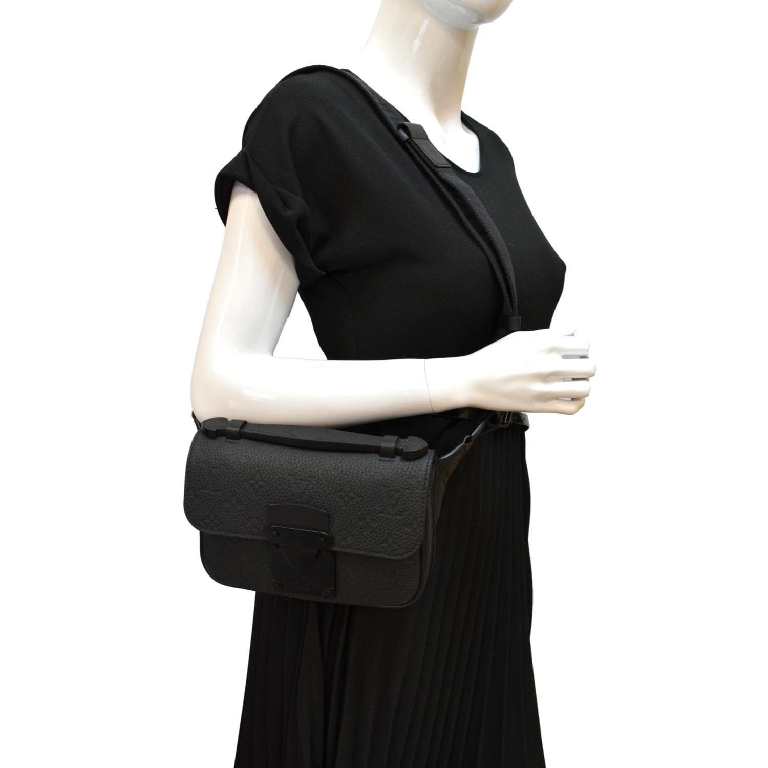 Replica Louis Vuitton S Lock Sling Bag M58487 Black Fake Wholesale