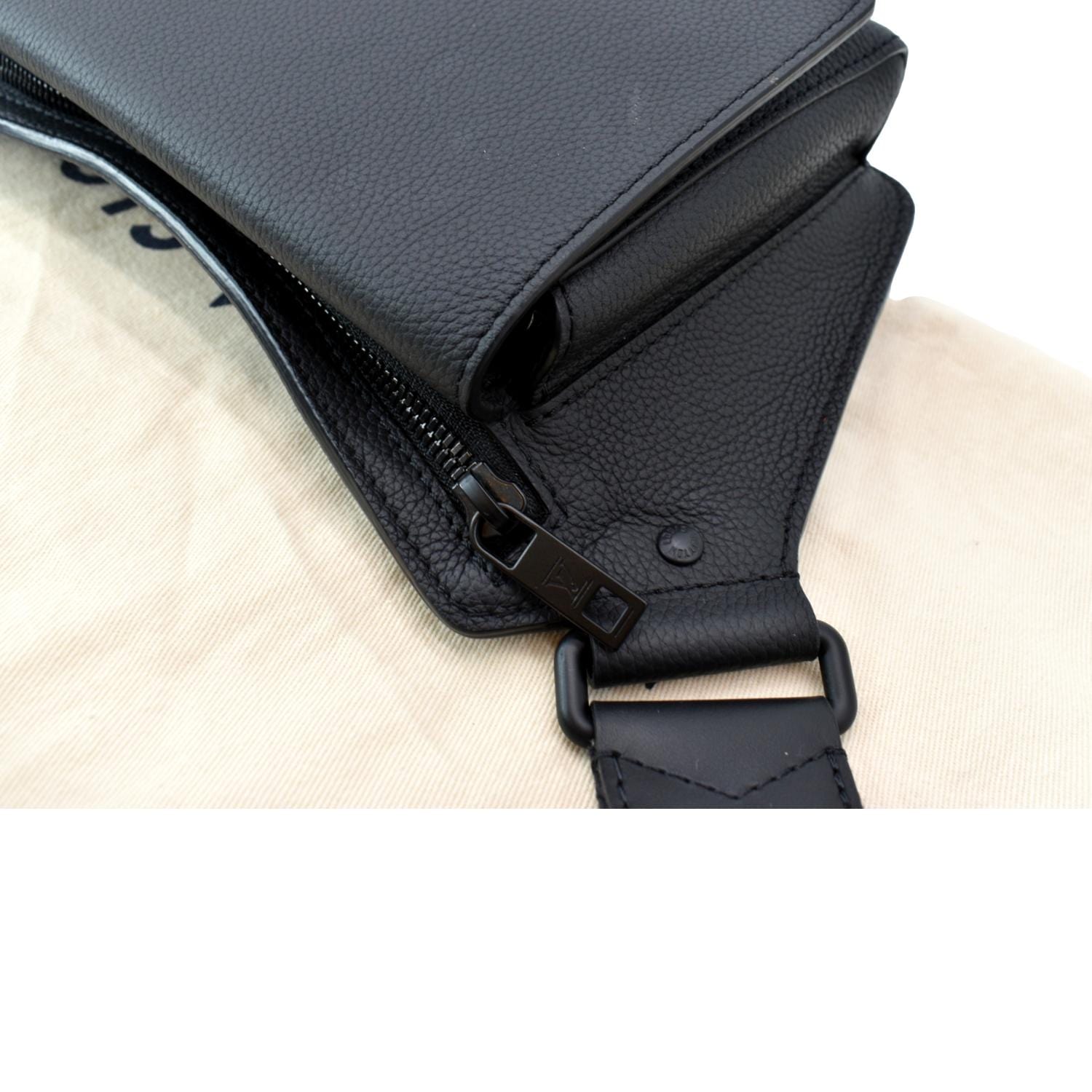 Louis Vuitton Black Grained Calfskin Aerogram Takeoff Sling Bag, myGemma, DE