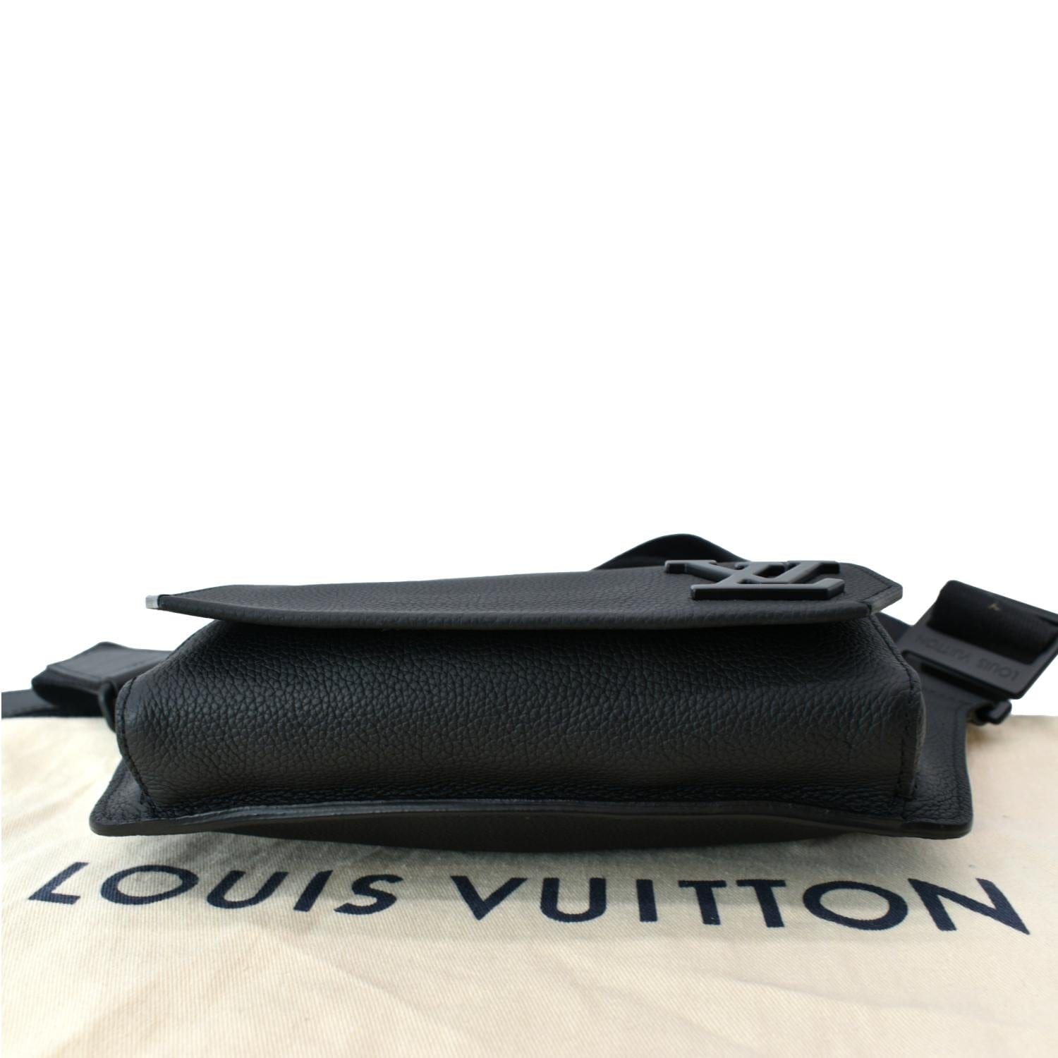 Louis Vuitton Black Leather Aerogram Sling Bag, myGemma