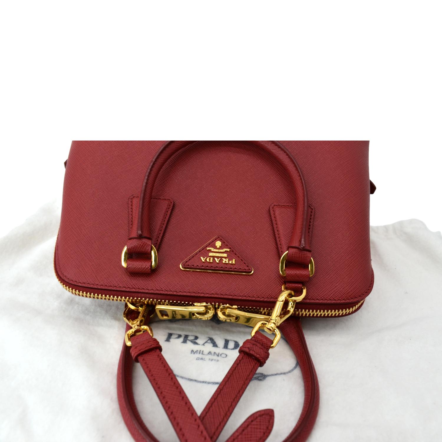 Shop Prada Saffiano Leather Top Handle Bag