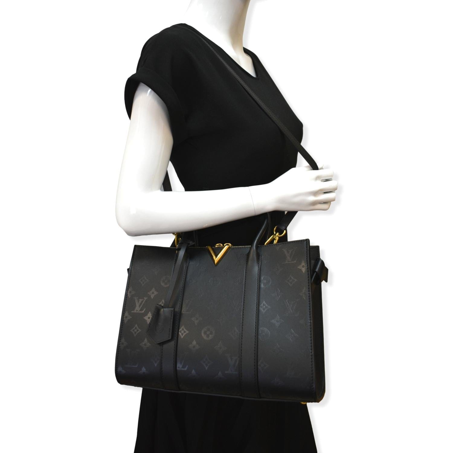 An Authentic LV Louis Vuitton Large Shoulder Tote Bag