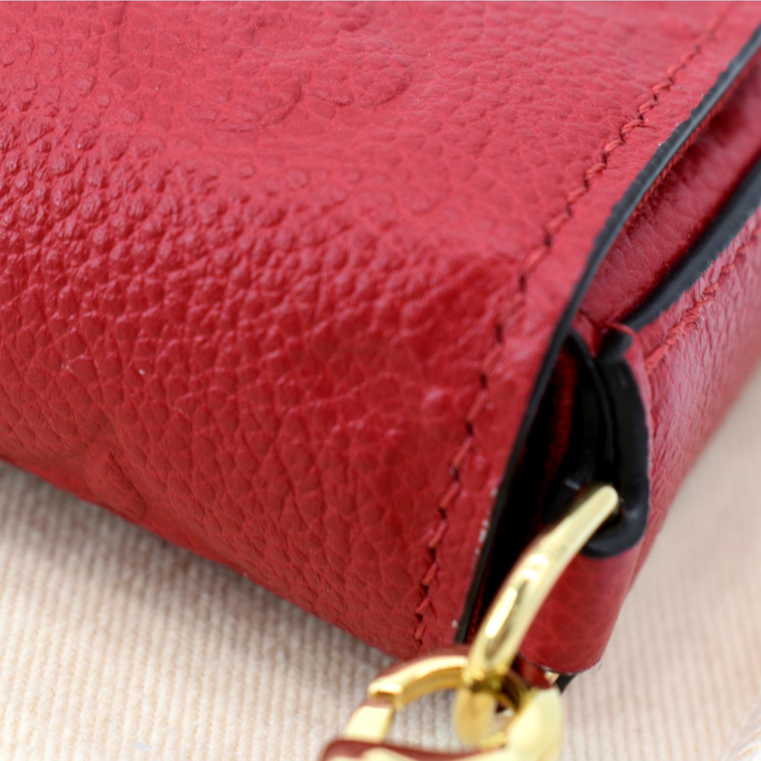 Louis Vuitton, Bags, Pochette Felicia Cardholder Wallet Louis Vuitton Red  Os