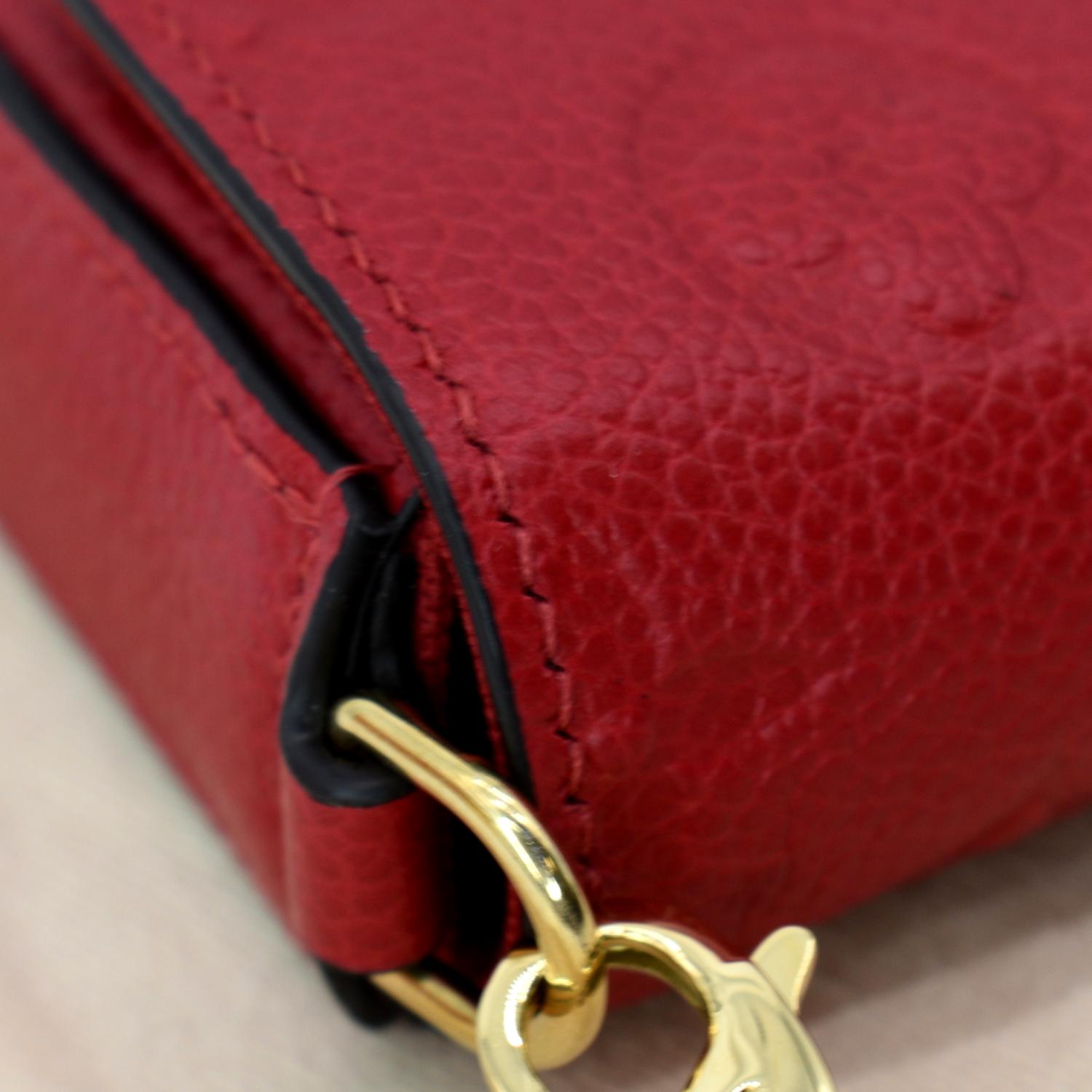 Louis Vuitton, Bags, Lv Felicie Pochette Red Wallet On Chain Discontinued  Red Color