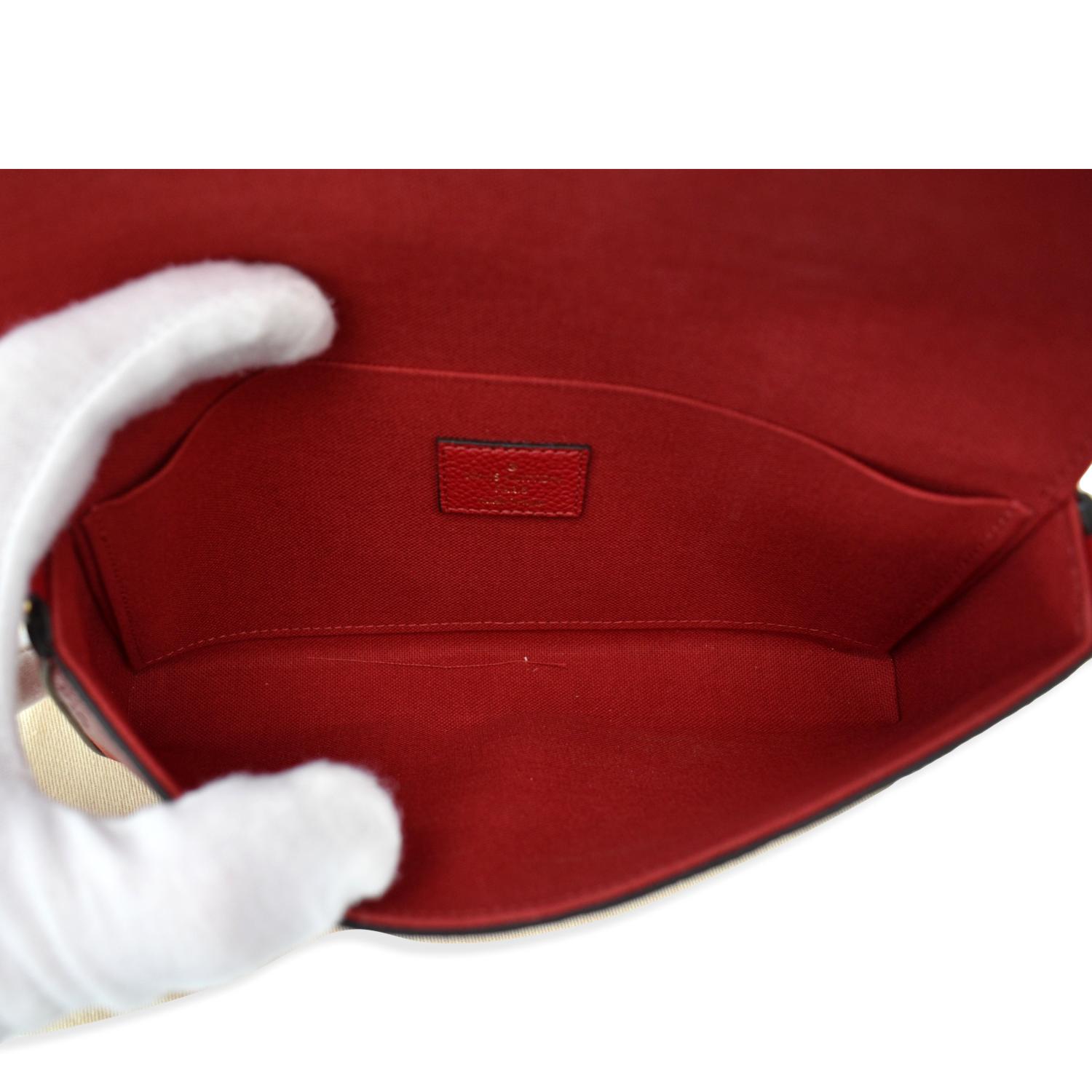 Louis Vuitton Pochette Felicie Monogram Empreinte Wallet Red