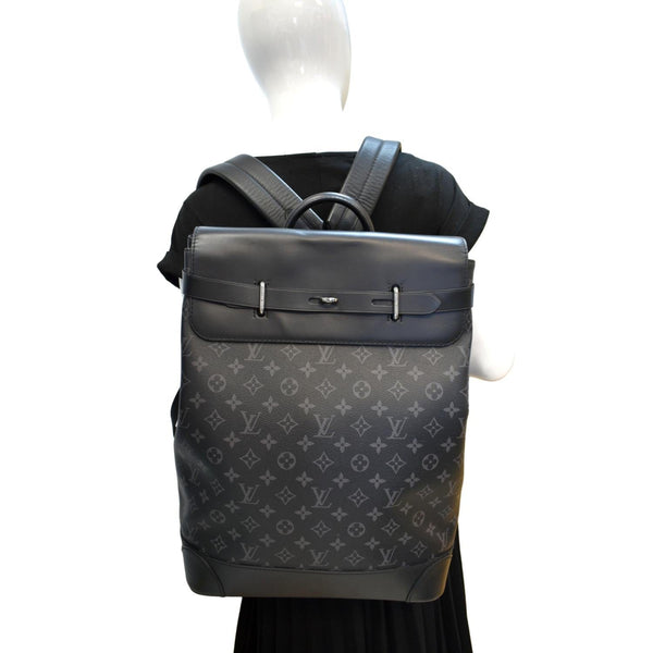 Steamer Messenger Bag - Luxury Monogram Eclipse Grey