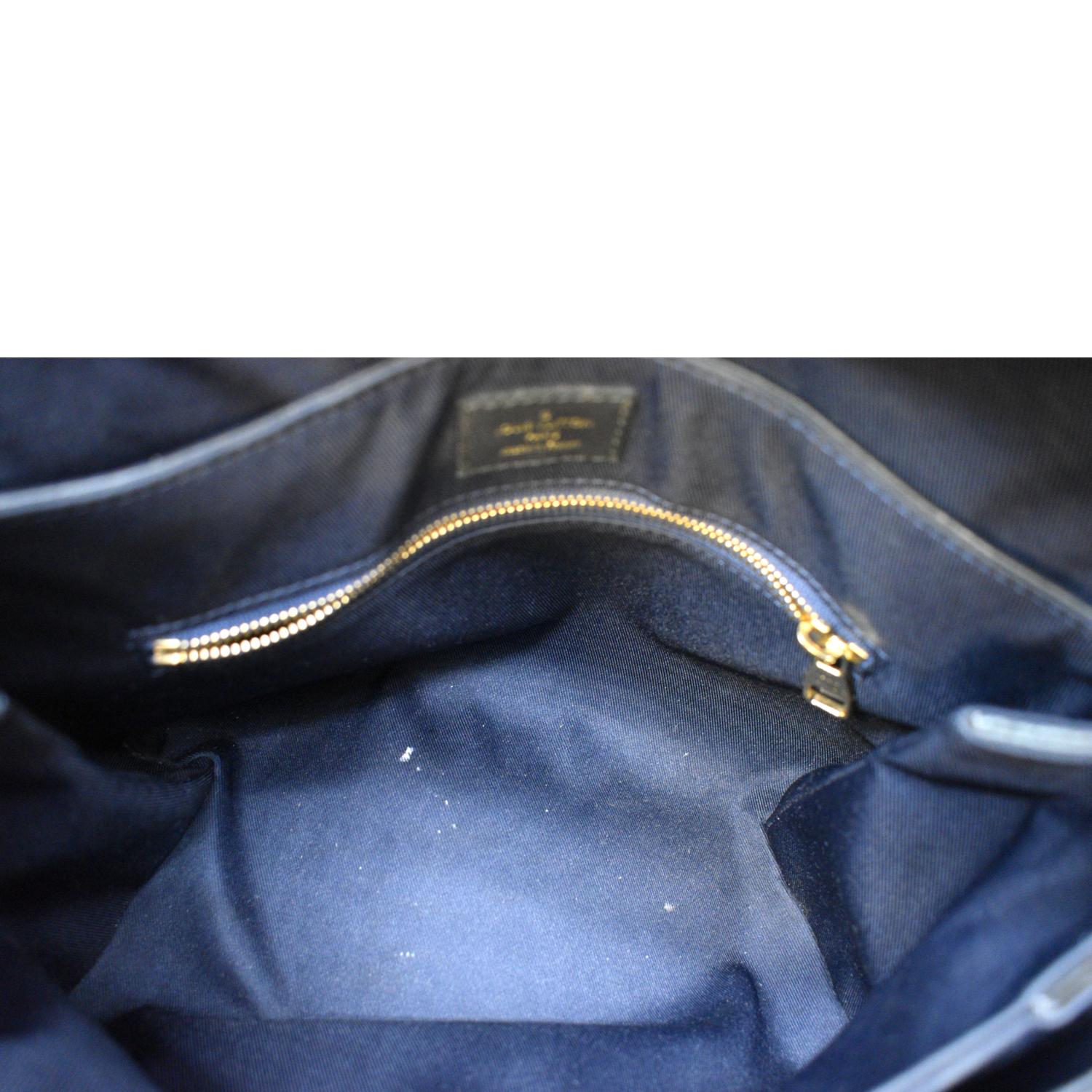 LOUIS VUITTON Georges MM Monogram Empreinte Shoulder Bag Navy Blue