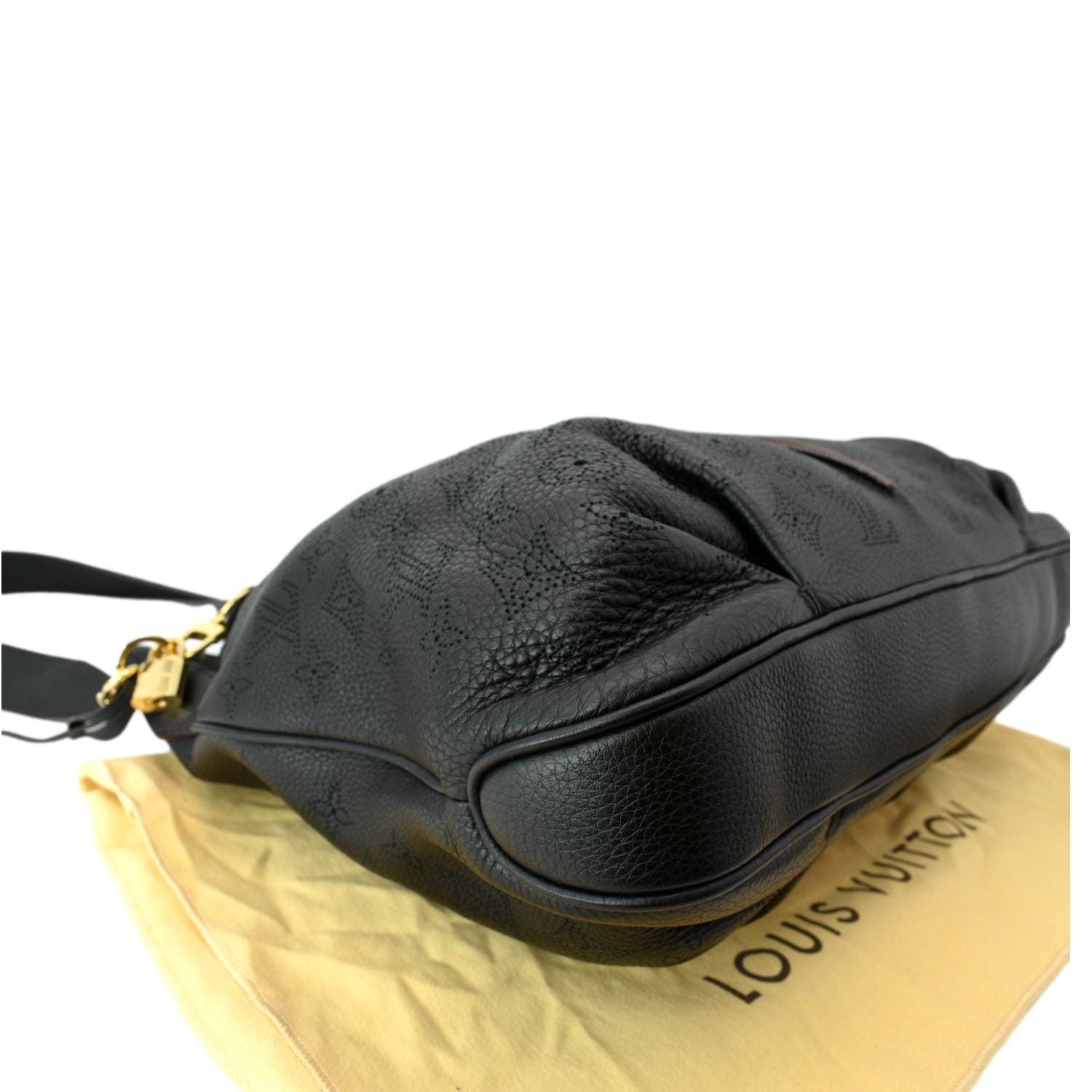 LOUIS VUITTON Haumea Hand Tote Bag M55029 Mahina Leather Noir Black Used  Women