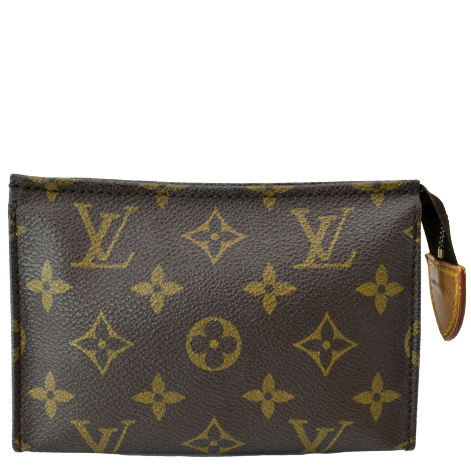 Brown and tan monogram coated canvas Louis Vuitton Toiletry Pouch 15 cm at  1stDibs