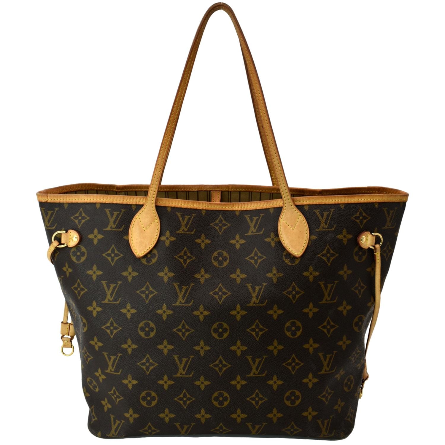 100% Authentic Louis Vuitton Neverfull Red Interior Tote GM Brown Canvas +  DB