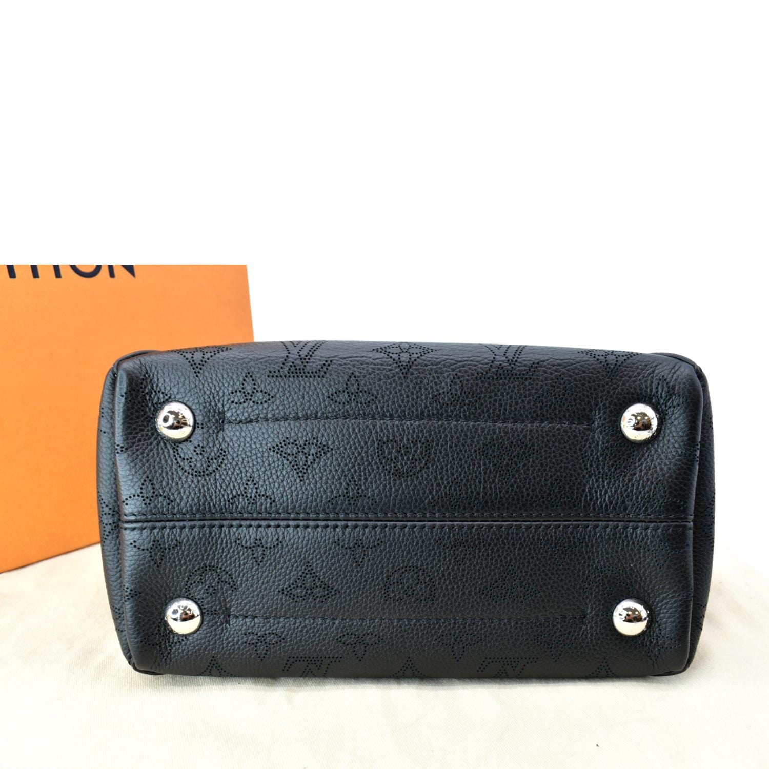 Louis+Vuitton+Hina+Tote+MM+Black+Leather for sale online