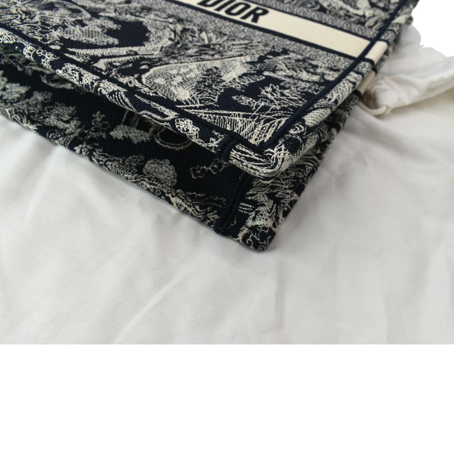 FWRD Renew Dior Medium Toile De Jouy Embroidery Book Tote Bag in