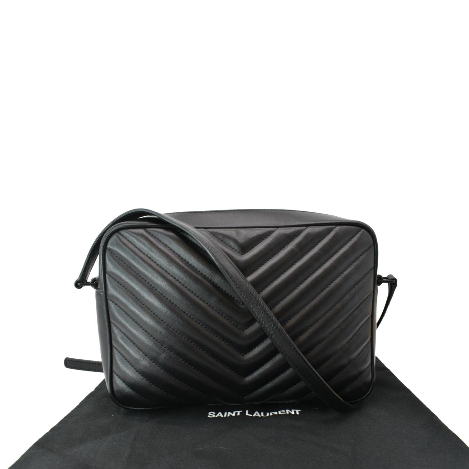 Black Lou medium quilted-leather cross-body bag, Saint Laurent