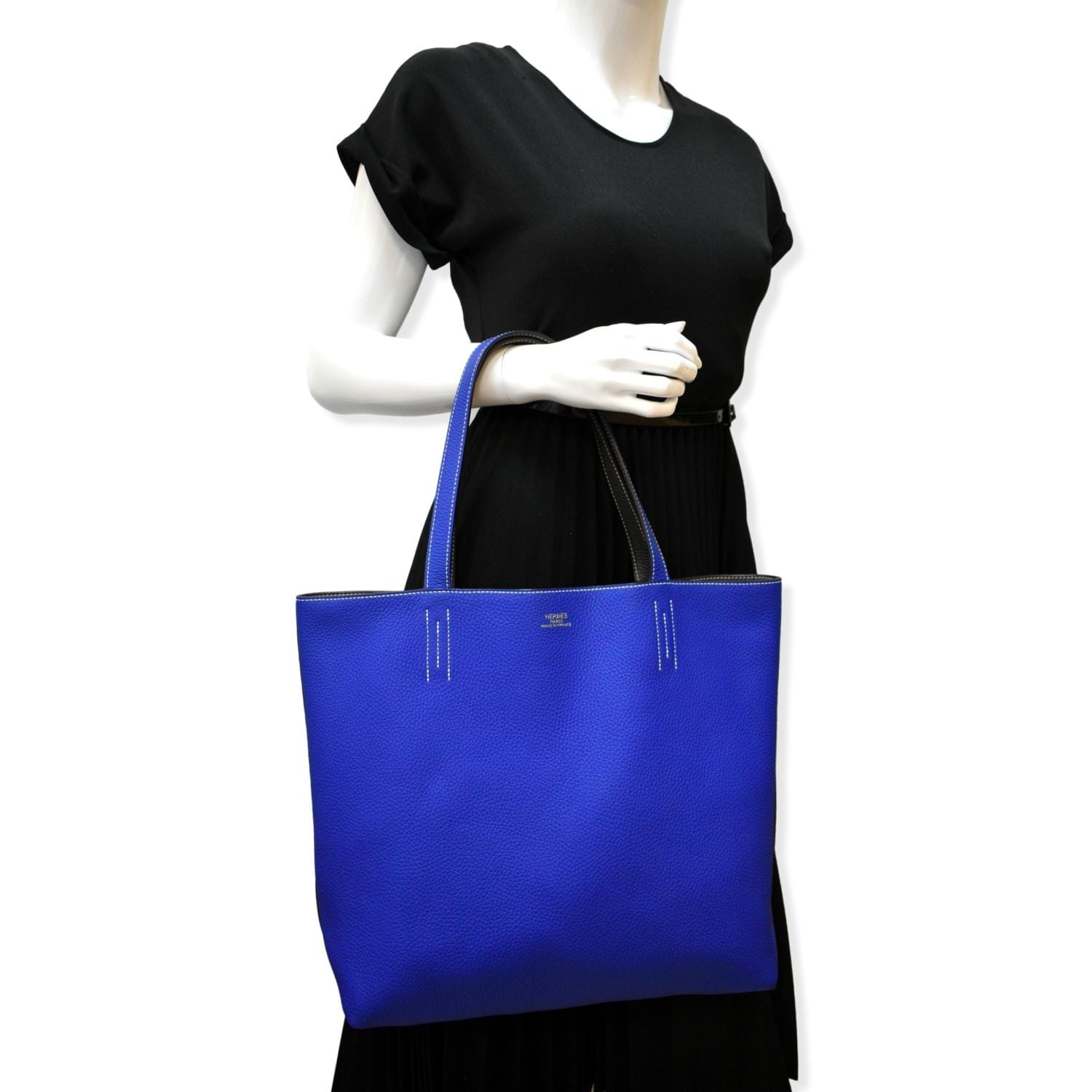 Hermès Clemence Double Sens 36 - Blue Totes, Handbags - HER447625