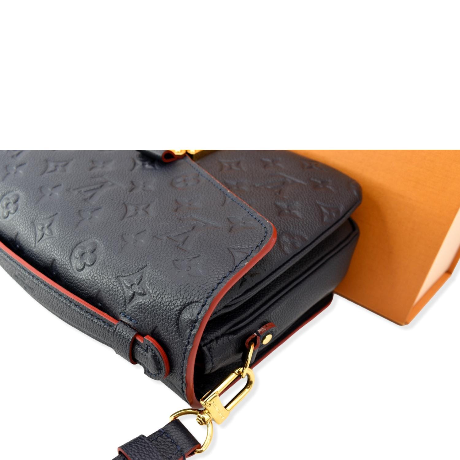 Louis Vuitton Pochette Patent Leather Clutch Bag (pre-owned) in Orange