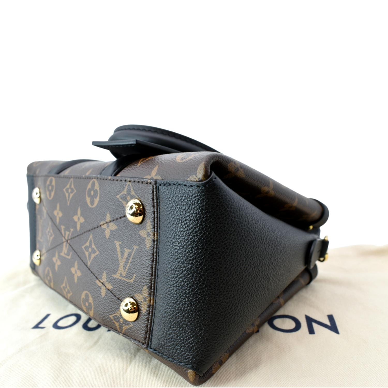 Mint Cond! Louis Vuitton Soufflot BB Crossbody Mono with Black Leather
