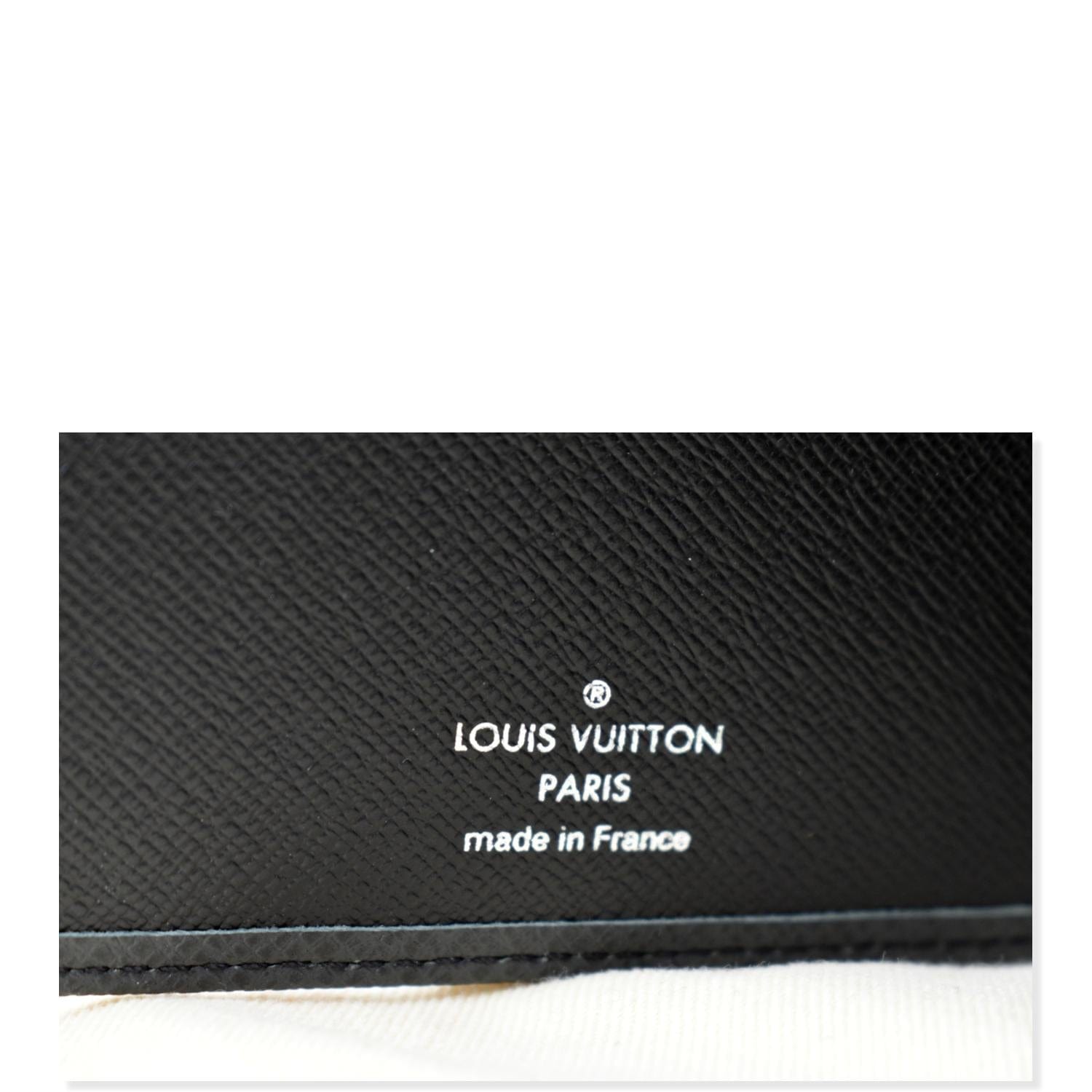 Louis Vuitton Black Taiga Leather Agenda PM Wallet, Lumina Gem