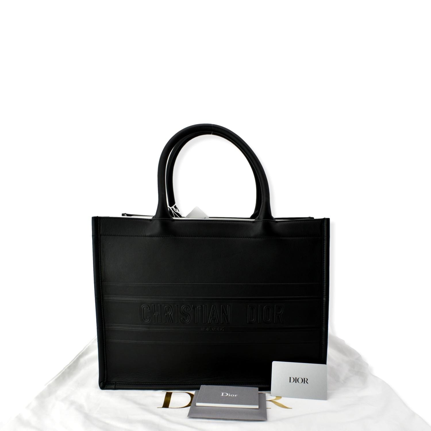 FWRD Renew Dior Book Tote Bag in Black