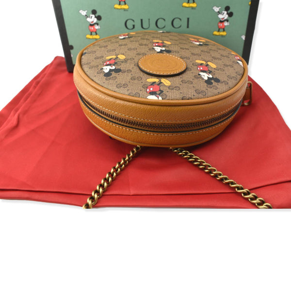 Gucci X Disney Shoulder Bag Mini Gg Supreme Mickey Mouse Beige
