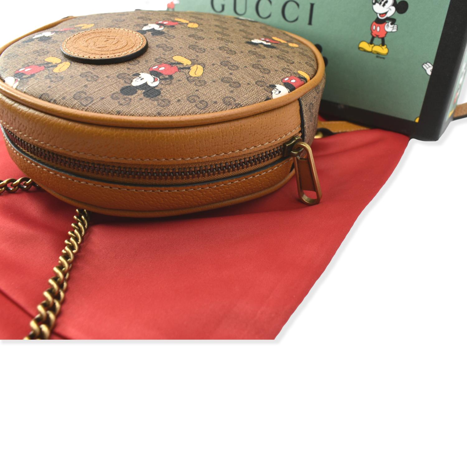 Gucci Pre-owned Disney GG Supreme Mickey Mouse Round Crossbody Bag