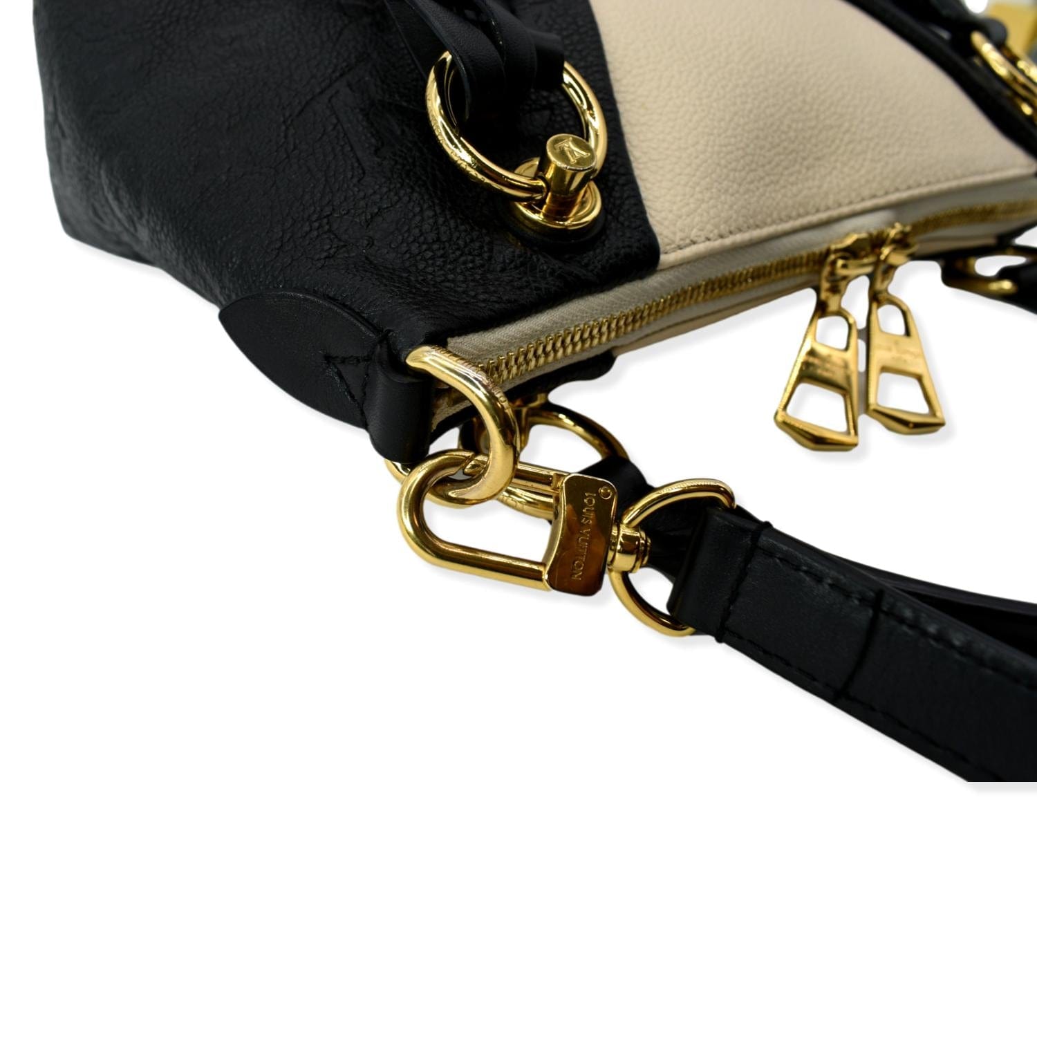 Louis Vuitton Shoulder Tote Bag V BB Monogram Empreinte Leather Noir Beige  Auth