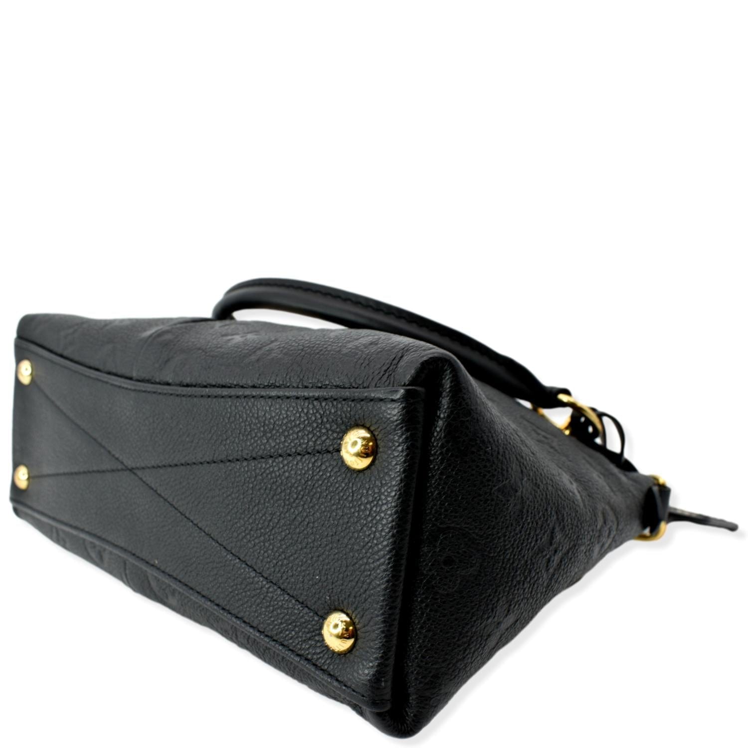 Louis Vuitton Shoulder Tote Bag V BB Monogram Empreinte Leather Noir Beige  Auth