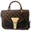 LOUIS VUITTON Beaumarchais Damier Ebene Shoulder Bag Brown