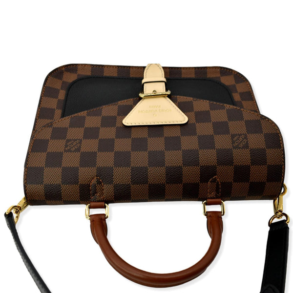 LOUIS VUITTON Beaumarchais Damier Ebene Shoulder Bag Brown