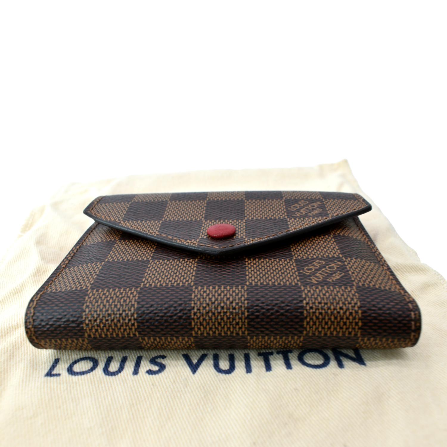Louis Vuitton Damier Ebene Victorine Wallet Red