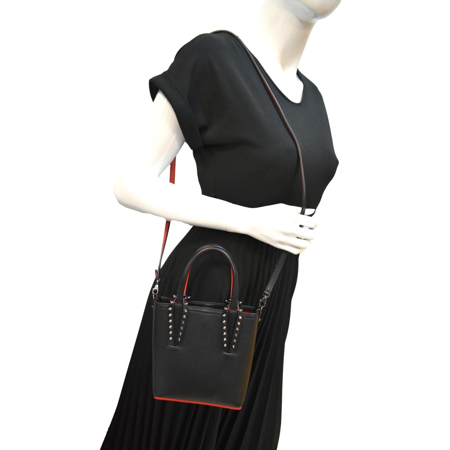 Cabata E/W mini - Tote bag - Calf leather - Black - Christian
