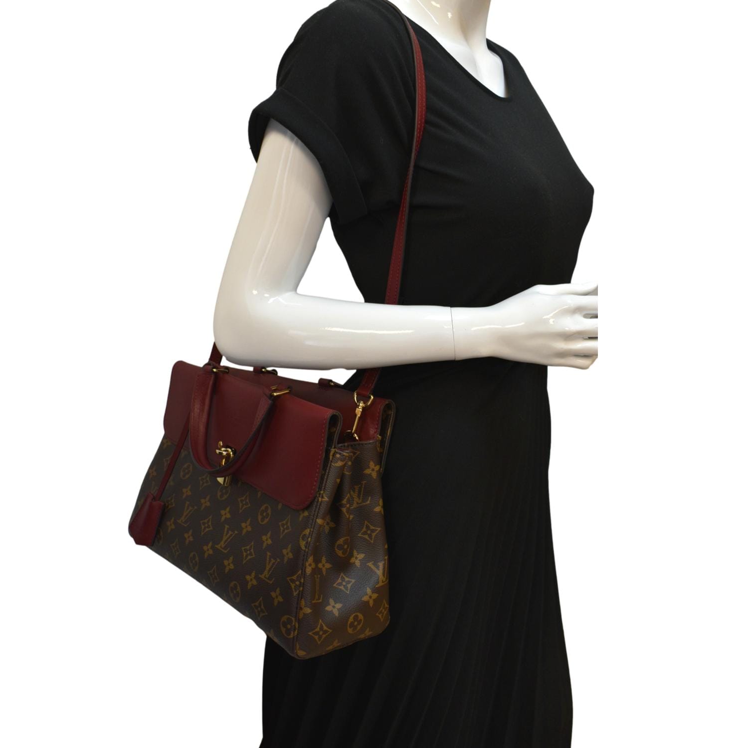 Shop Louis Vuitton Monogram 2WAY Leather Crossbody Logo Handbags