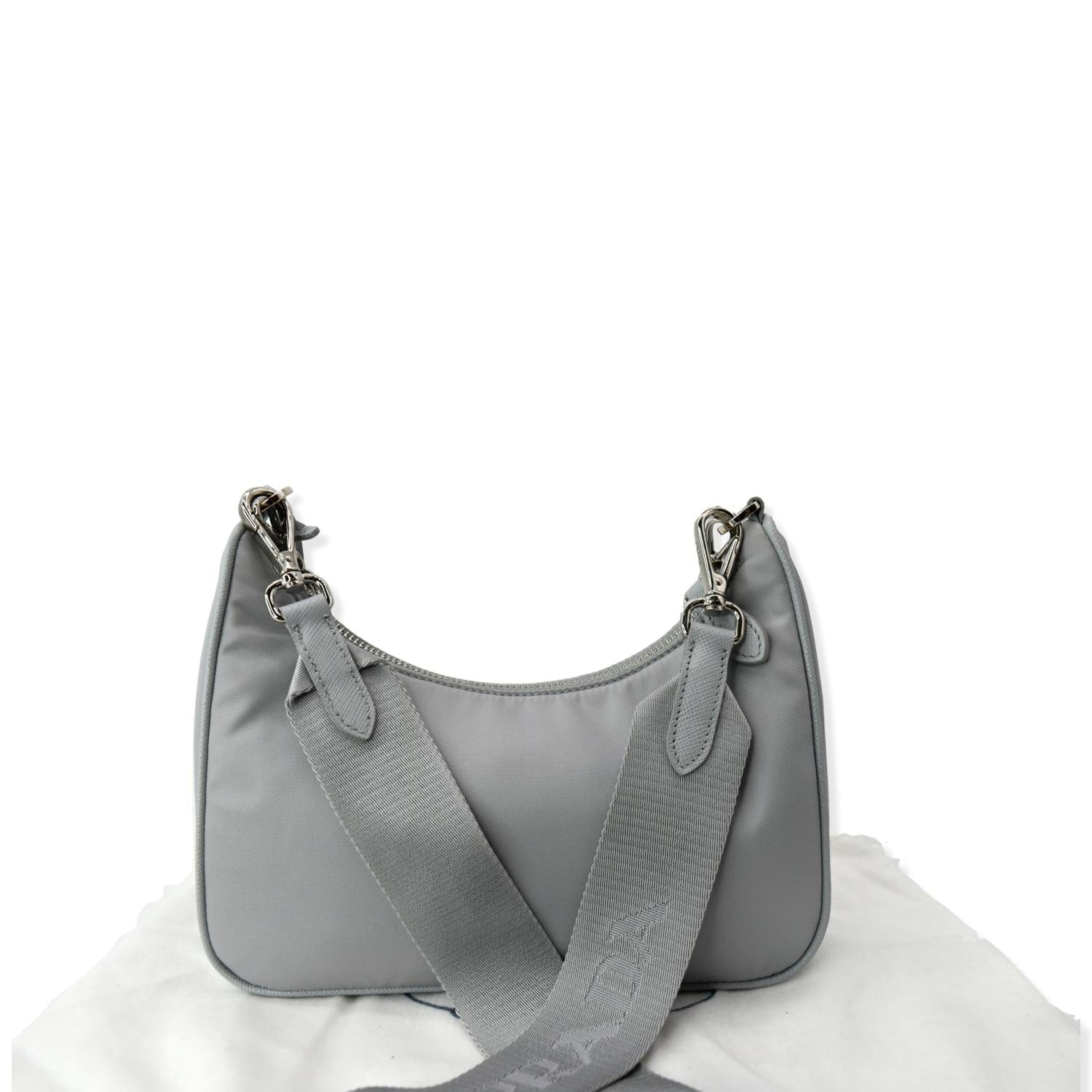 Prada Re-edition 2005 Textured Leather And Nylon Shoulder Bag at