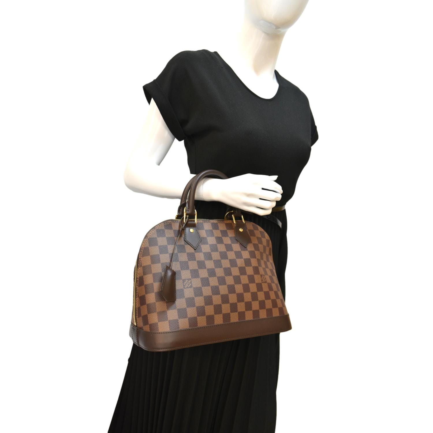 Louis Vuitton Alma PM Damier Ebene Handbag Women