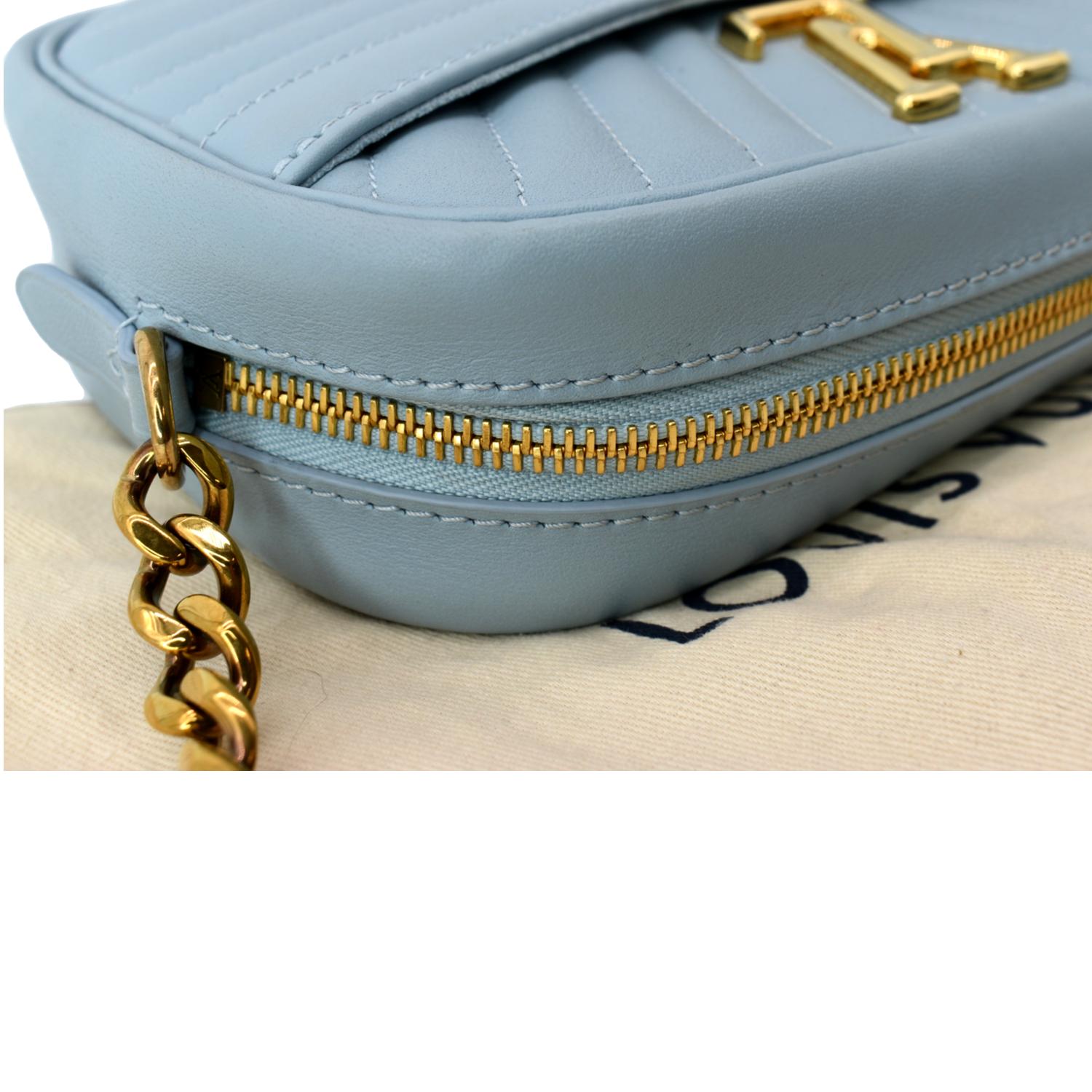 Louis Vuitton New Wave Quilted Leather Camera Bag in Baby Blue - ShopStyle