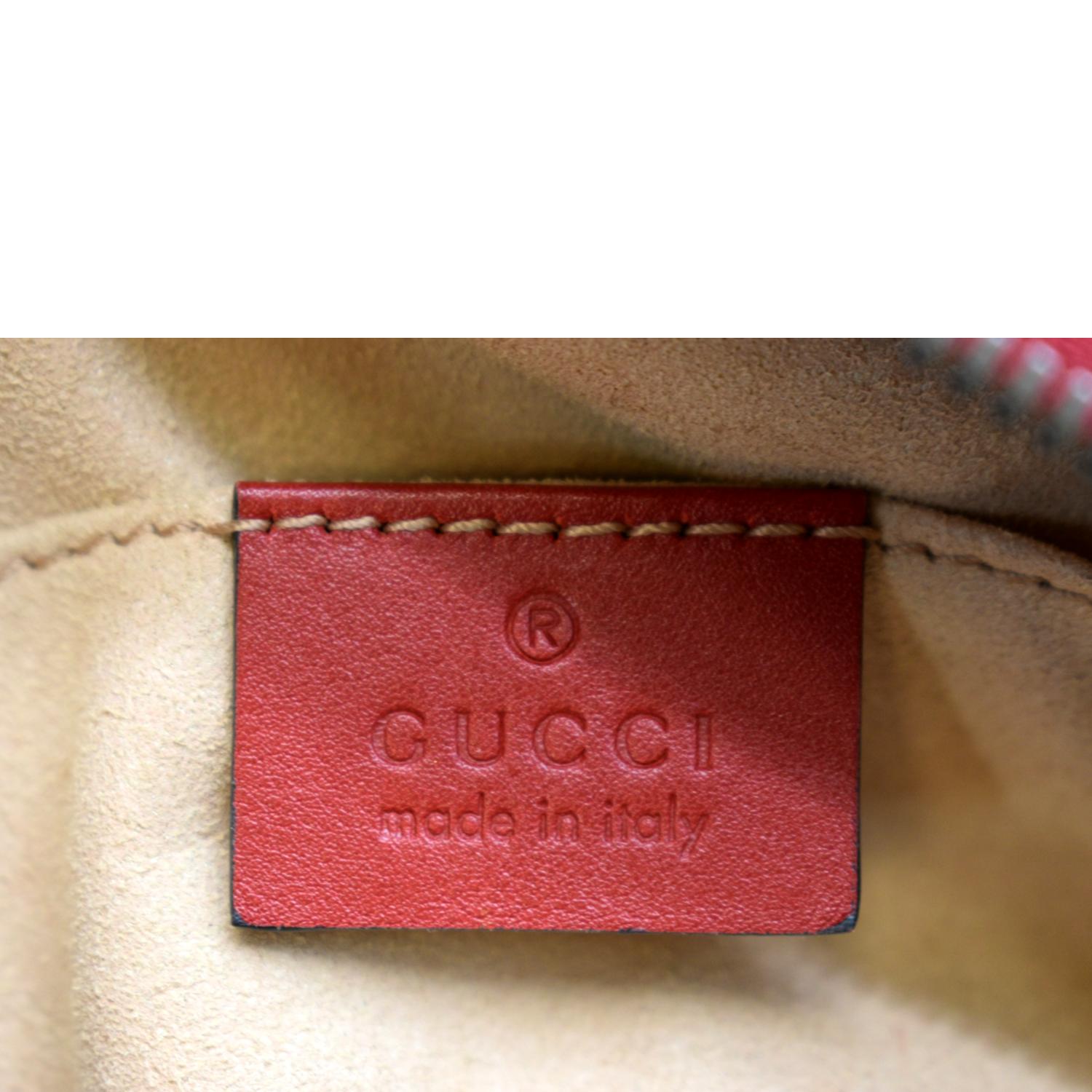 Gucci Marmont Belt Matelassé Red Leather Cross Body Bag