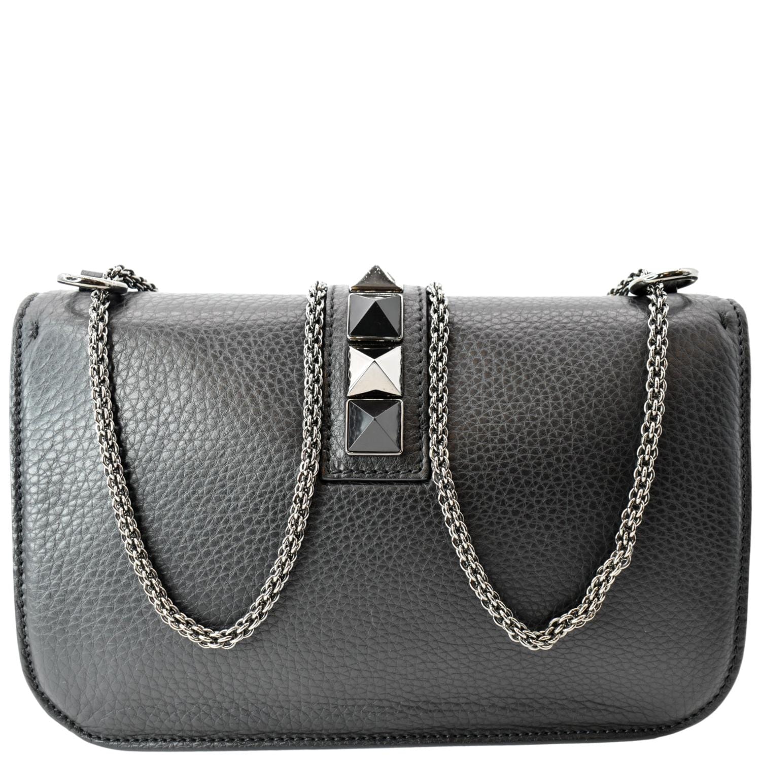 Valentino Neon Green Leather Rockstud Medium Glam Lock Flap Bag For Sale at  1stDibs