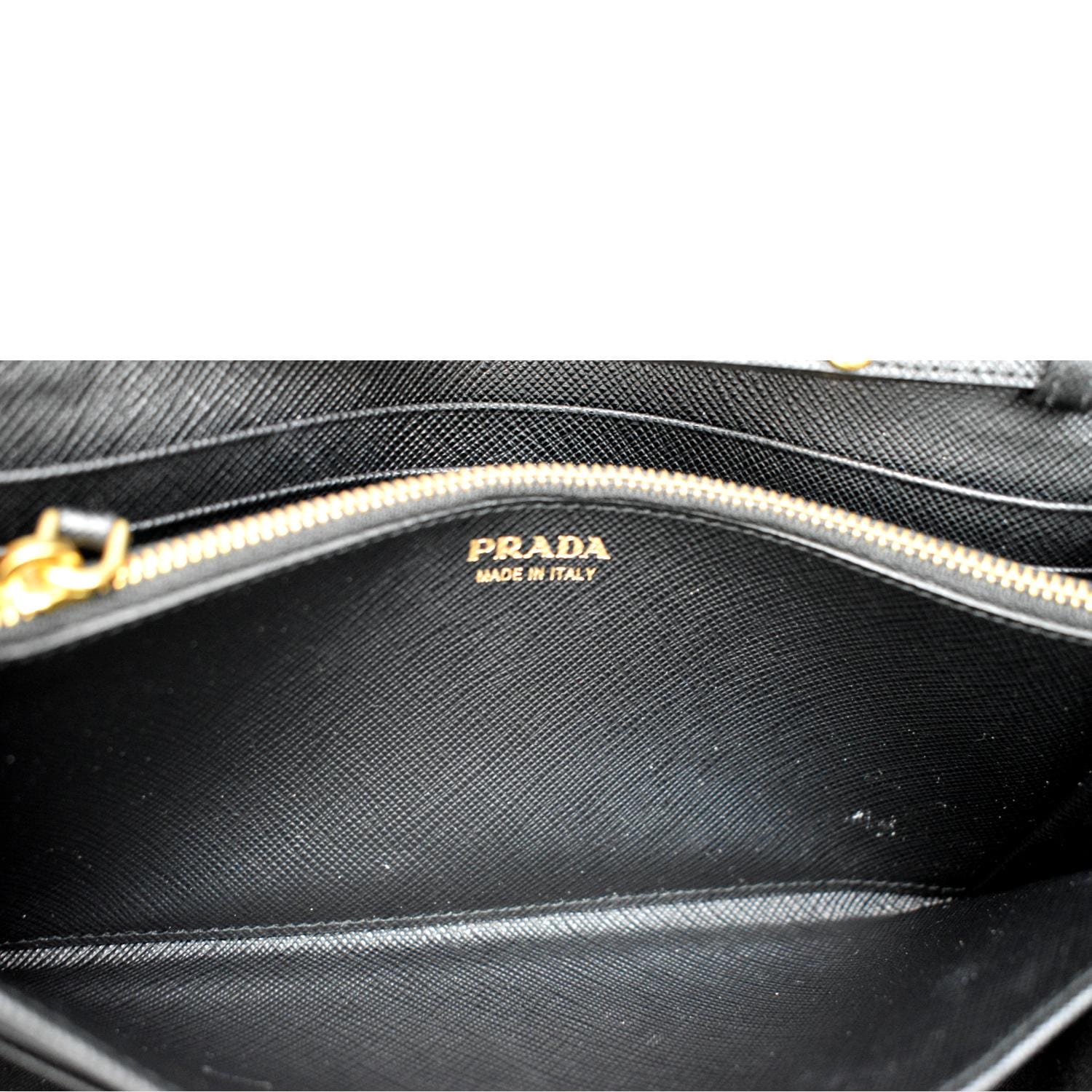 Prada Saffiano Wallet-on-Chain  Prada wallet on chain, Prada
