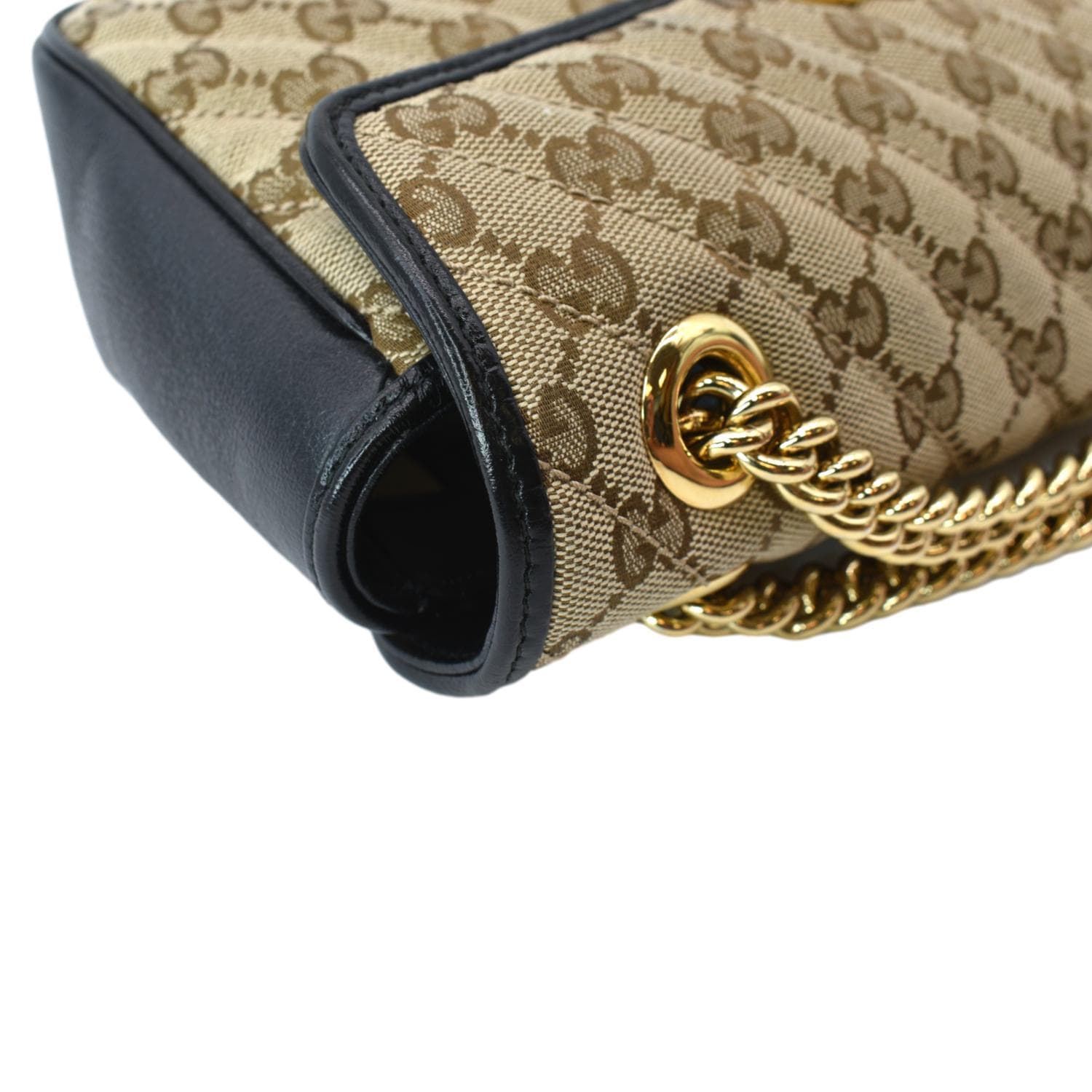 GG Marmont small shoulder bag in black leather | GUCCI® MX