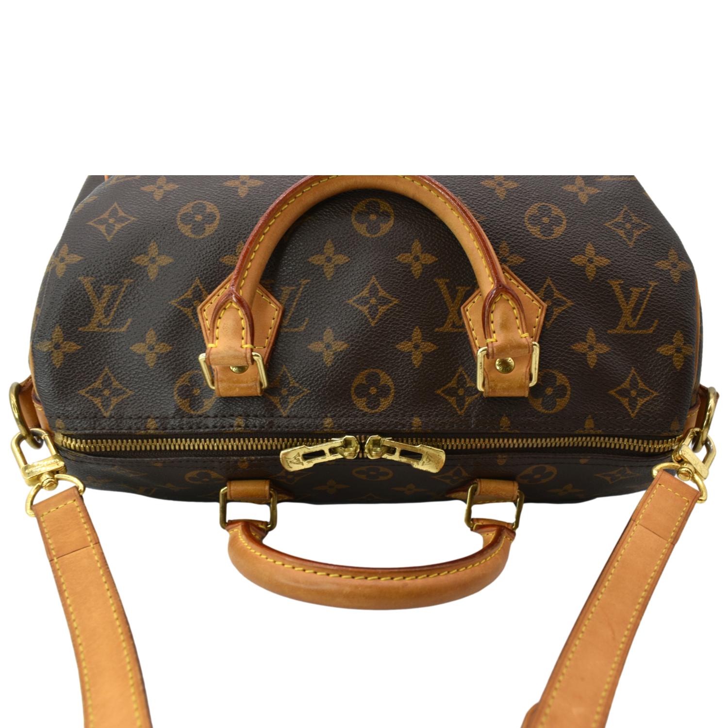 Louis Vuitton Brown Monogram Canvas Speedy 30 Top Handle Bag Louis Vuitton