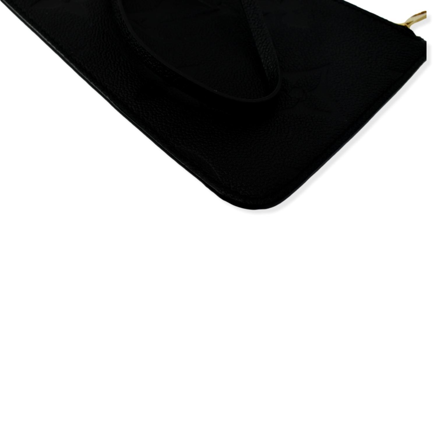 Louis Vuitton Neverfull pouch Black Leather ref.843279 - Joli Closet