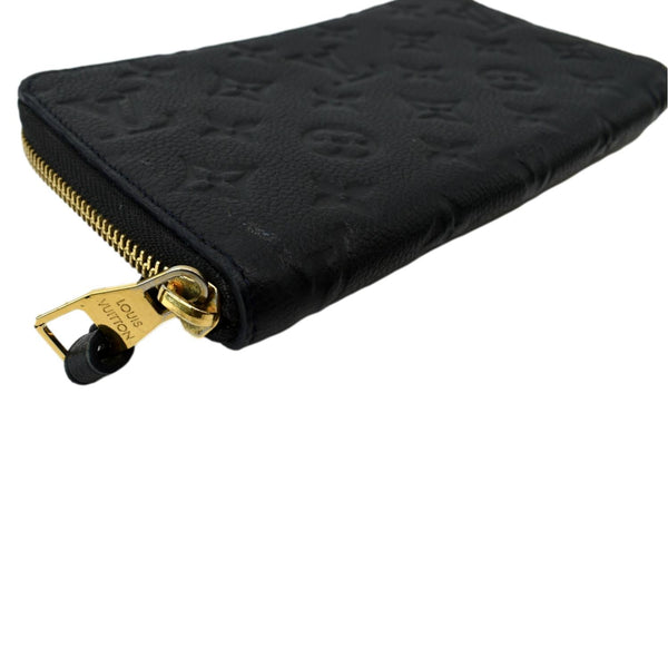 LOUIS VUITTON Monogram Empreinte Leather Zippy Wallet Black