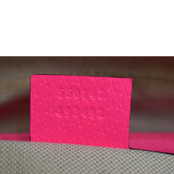 GUCCI Flora Canvas Tote Shoulder Bag Pink 550147