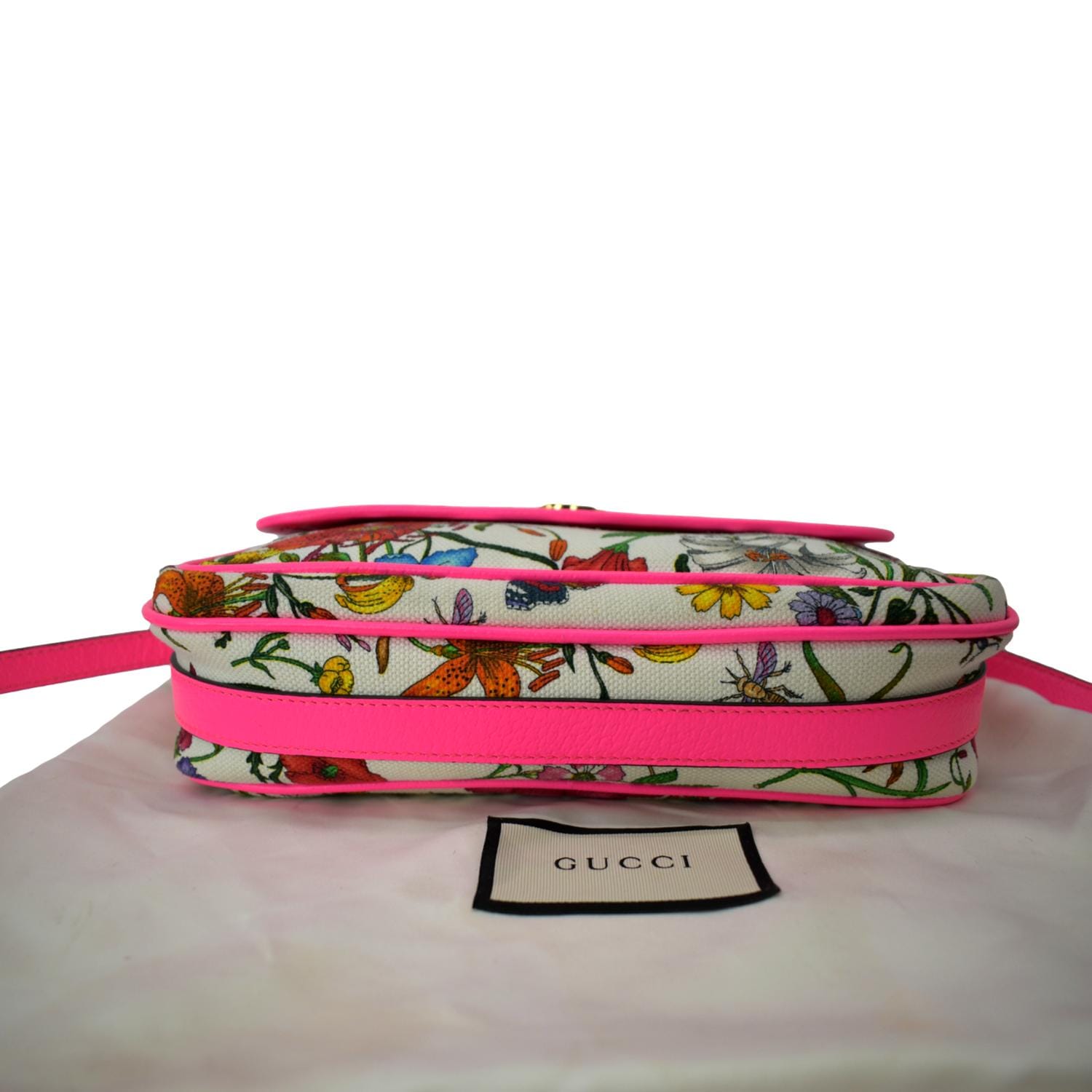 NWT GUCCI Pink 550147-493492 Flora Floral Crossbody Shoulder bag