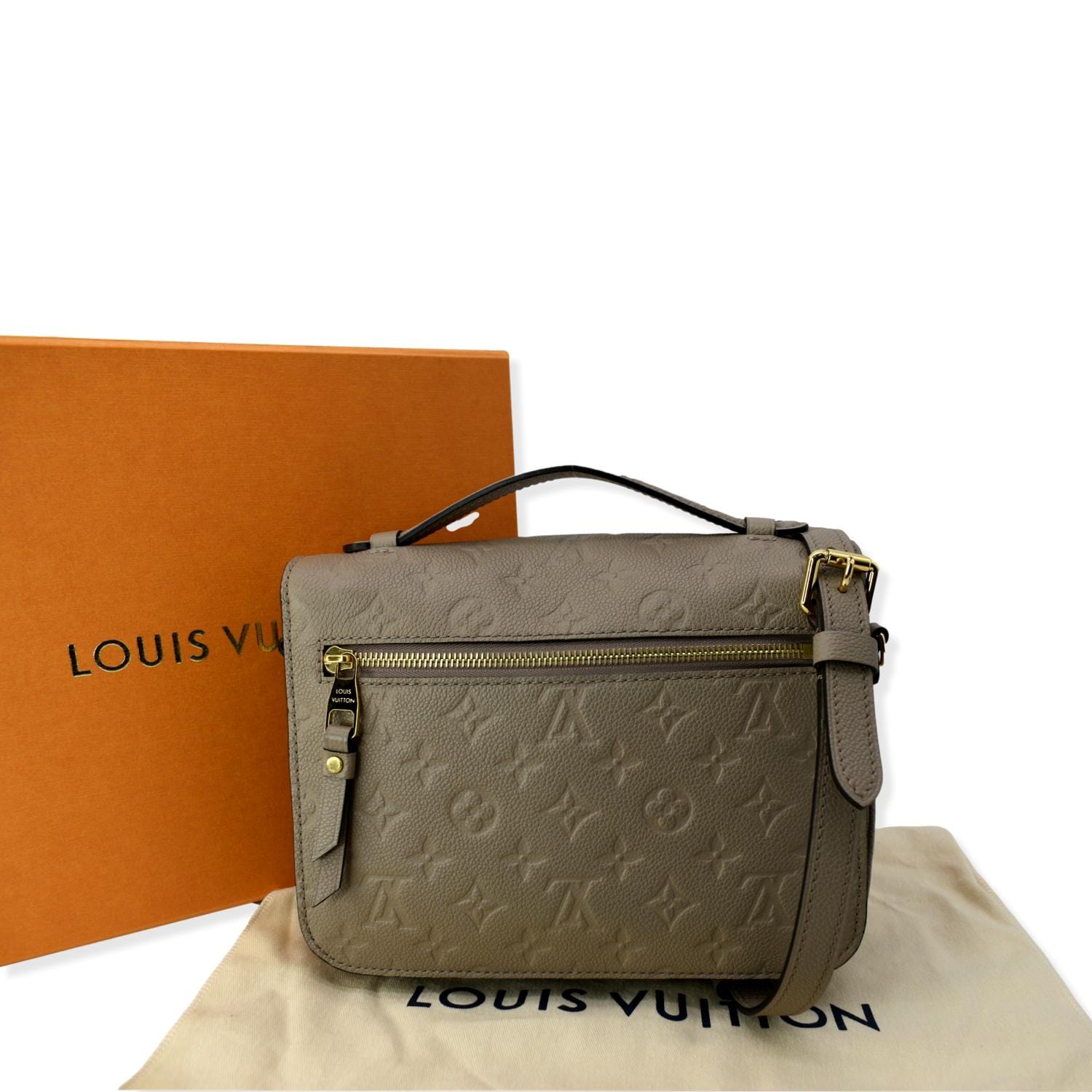 Louis Vuitton Leather Small Cosmetic Case Taupe