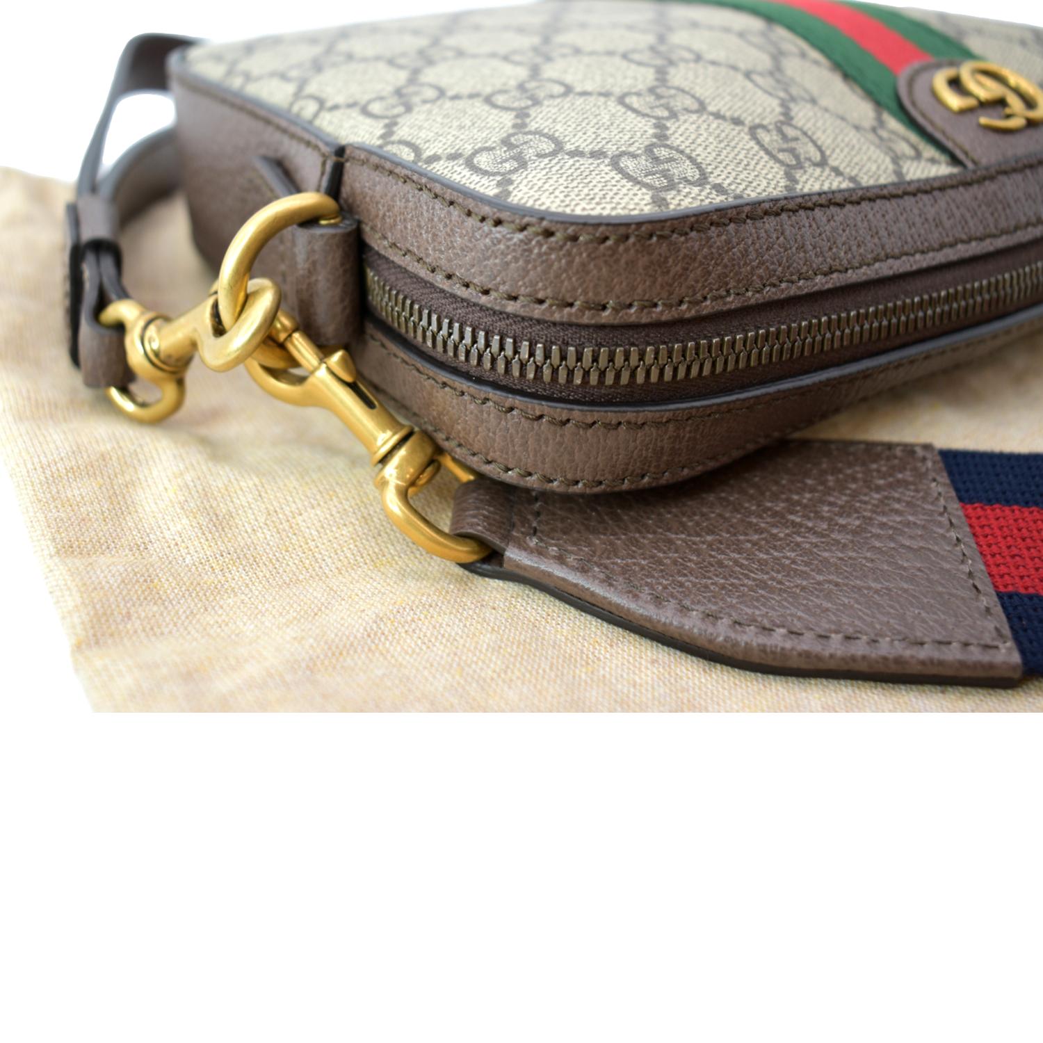 Gucci Ophidia Gg Supreme Crossbody Bag In Brown