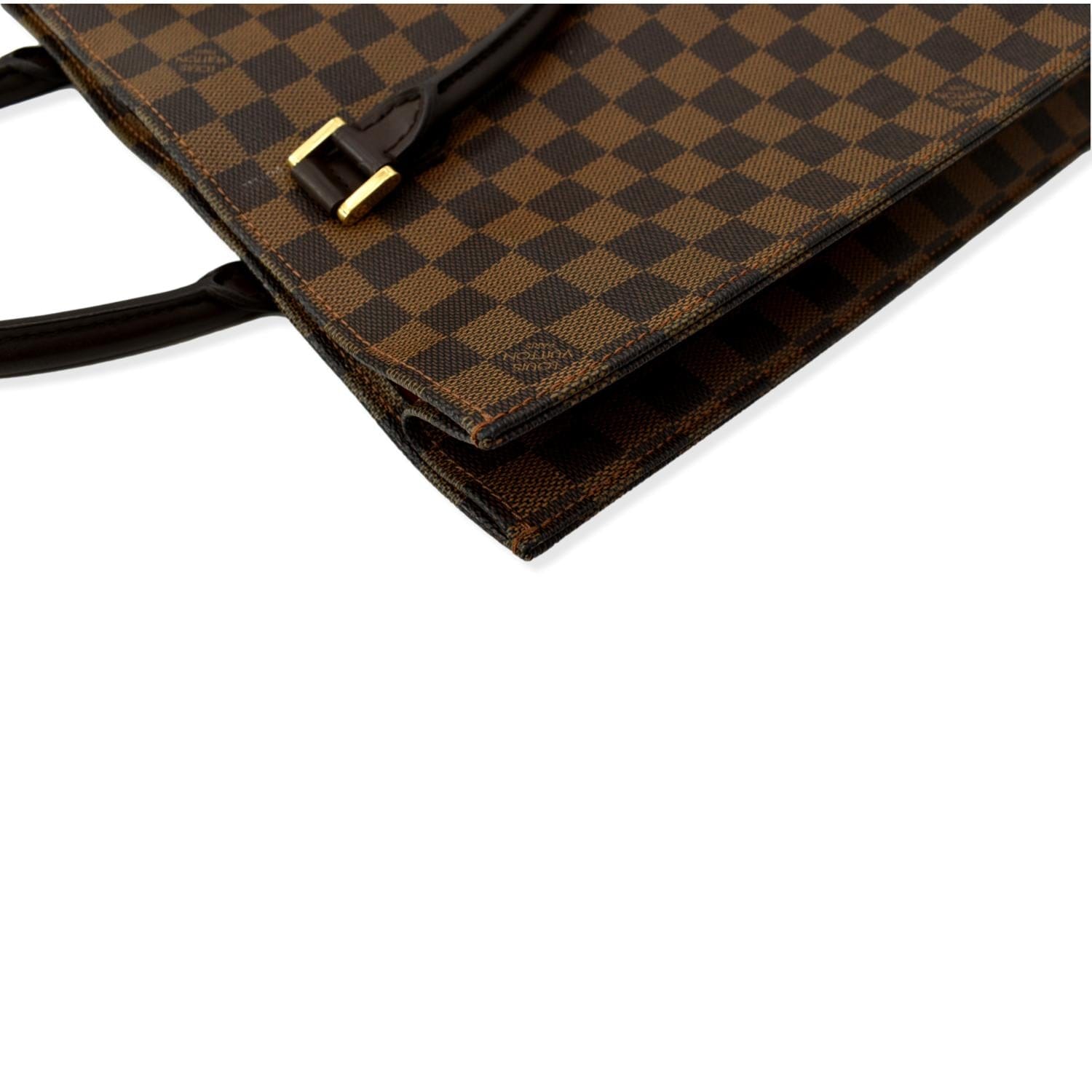 Louis Vuitton Damier Ebene Sac Plat PM Brown Cloth ref.958315