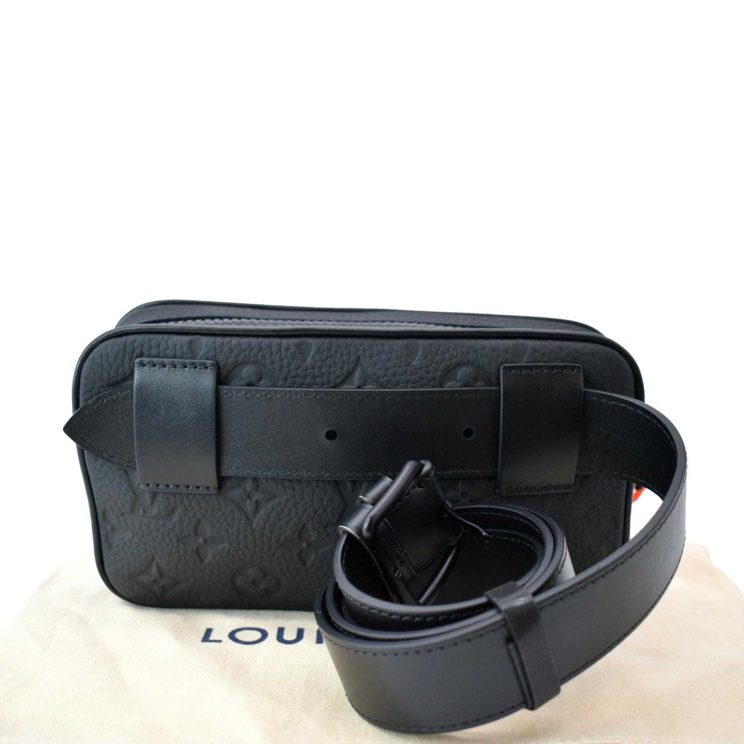 Louis Vuitton Black Monogram Empreinte Leather Bumbag Belt