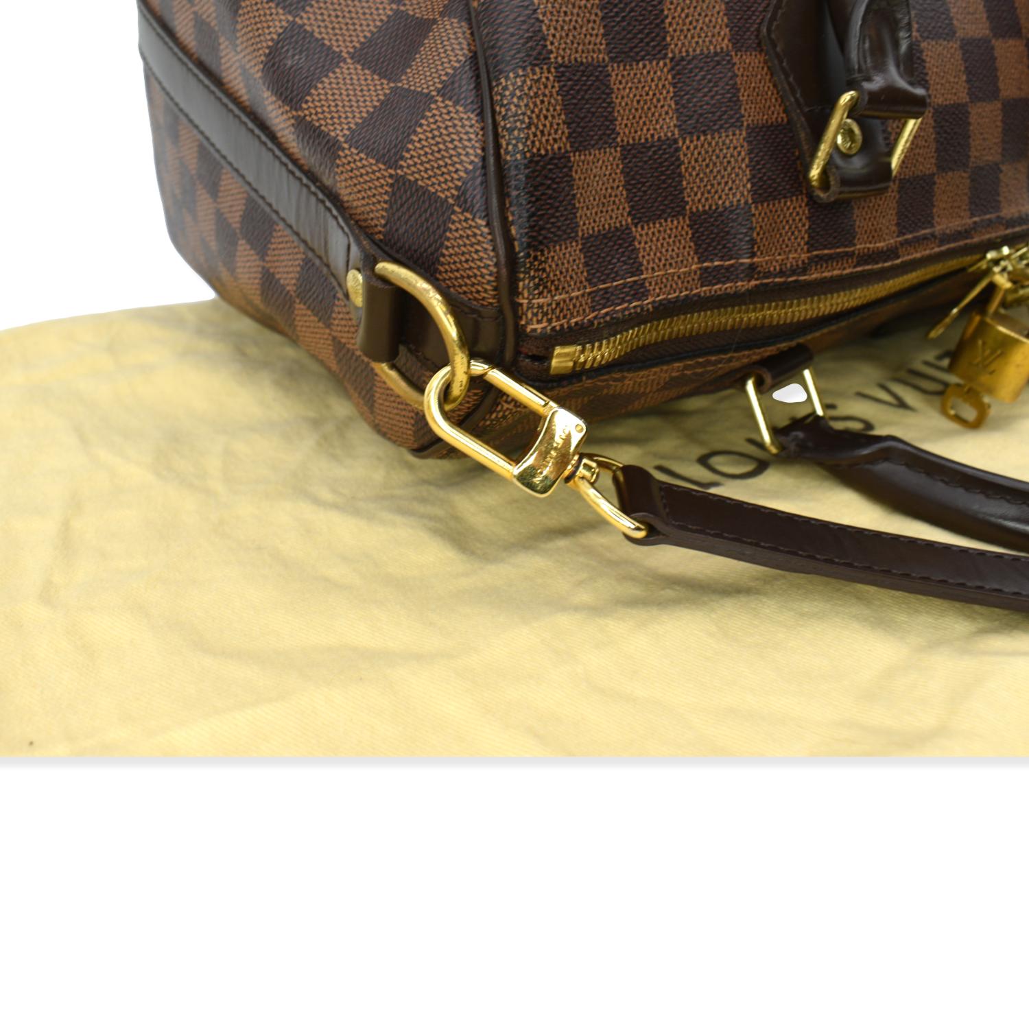 Speedy bandoulière leather handbag Louis Vuitton Brown in Leather - 35334403