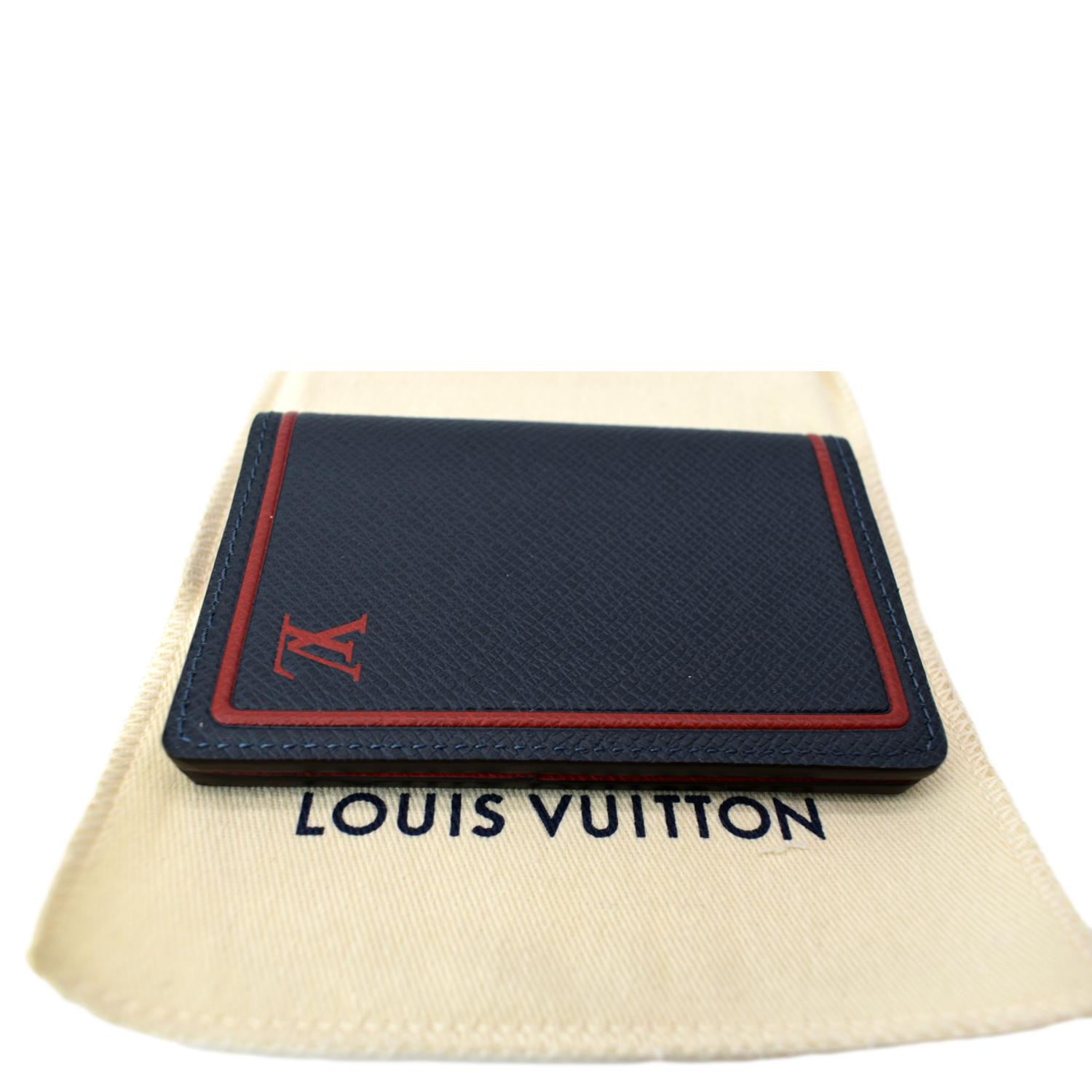 Louis Vuitton Pocket Organizer (3 Card Slot) Taiga Navy