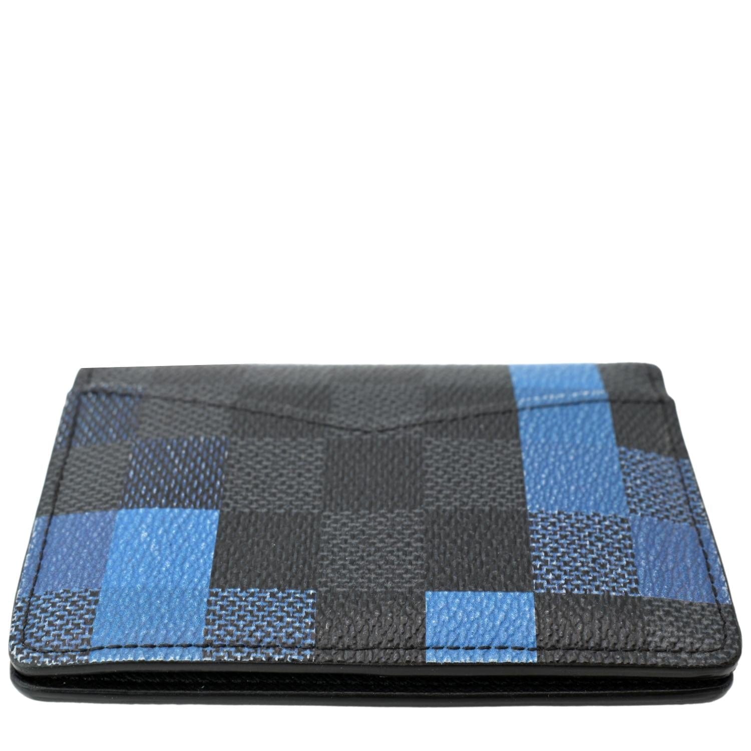 Louis Vuitton Pocket Organizer Damier Graphite Giant (3 Card Slot) Blue in  Coated Canvas - US