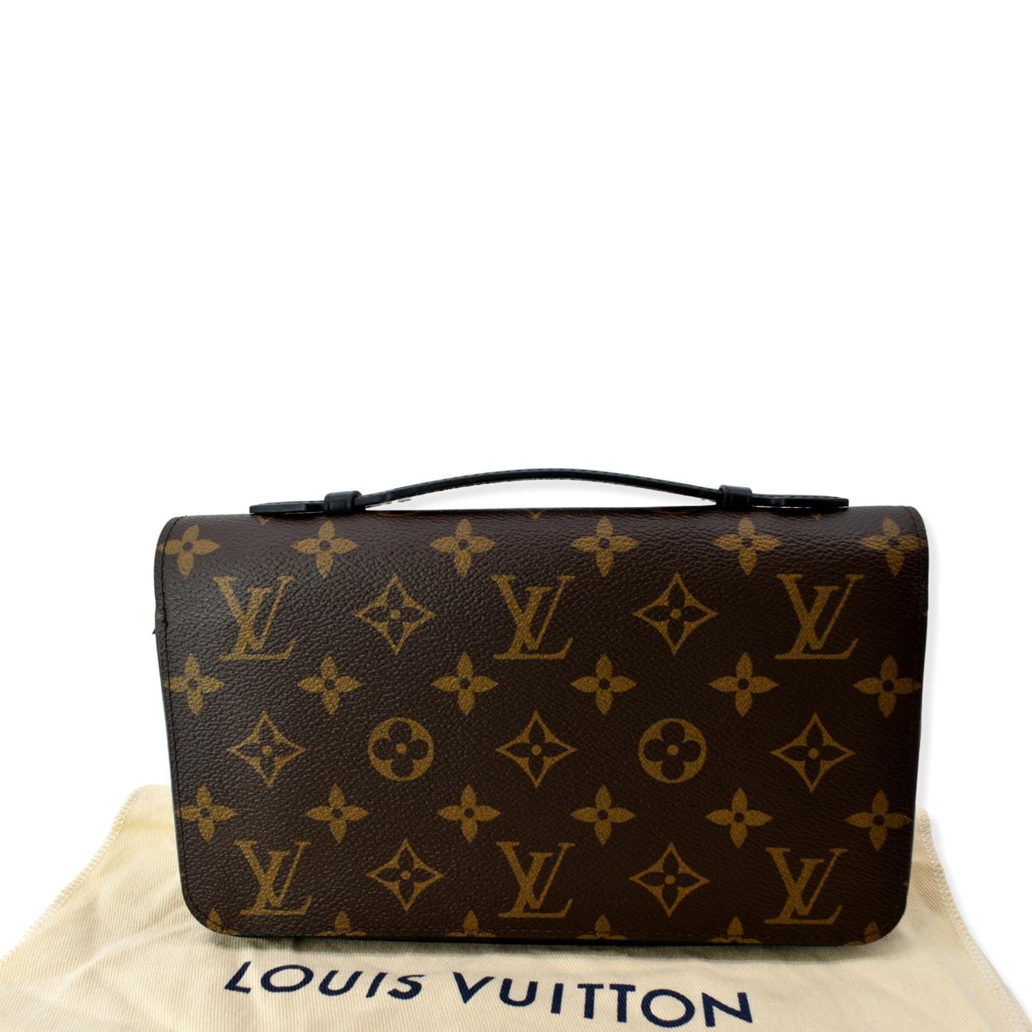 Zippy xl cloth clutch bag Louis Vuitton Brown in Cloth - 25259707